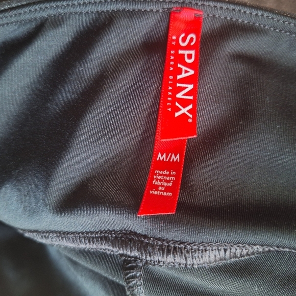 Spanx Womens Black Faux Leather Leggings Size M - Picture 2 of 5